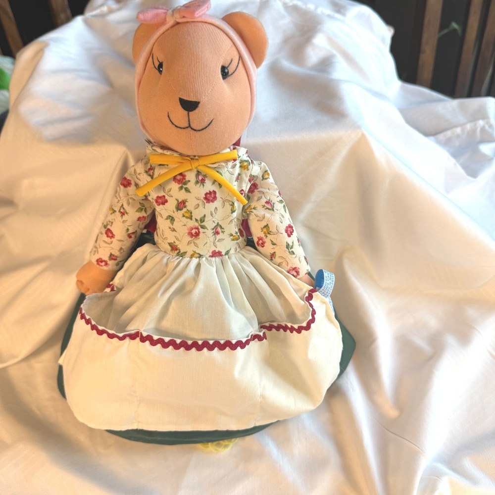Vintage Topsy Turvy Doll Girl Blonde Braids Pink Polka Dot Dress Mouse Prince - Picture 5 of 7